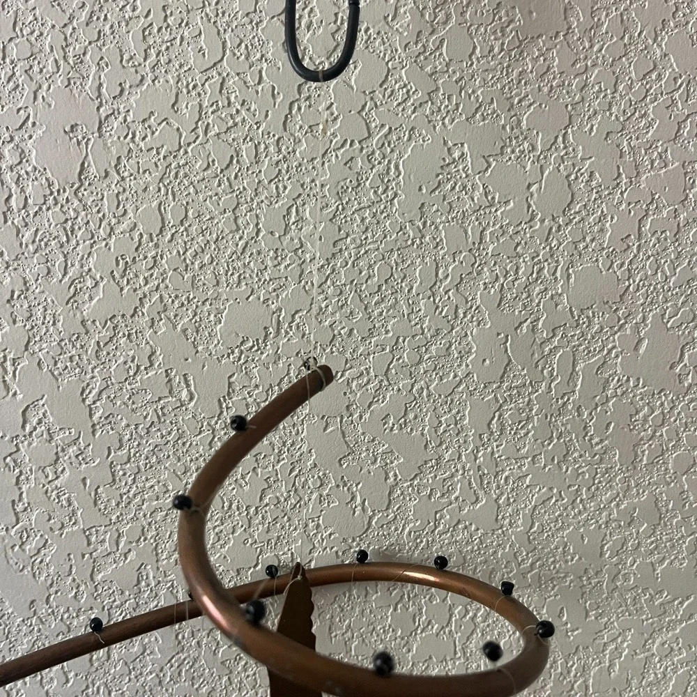 Vintage Brass Ocean Sea Life Creatures Fish‎ Birds Animals Spiral Wind Chimes